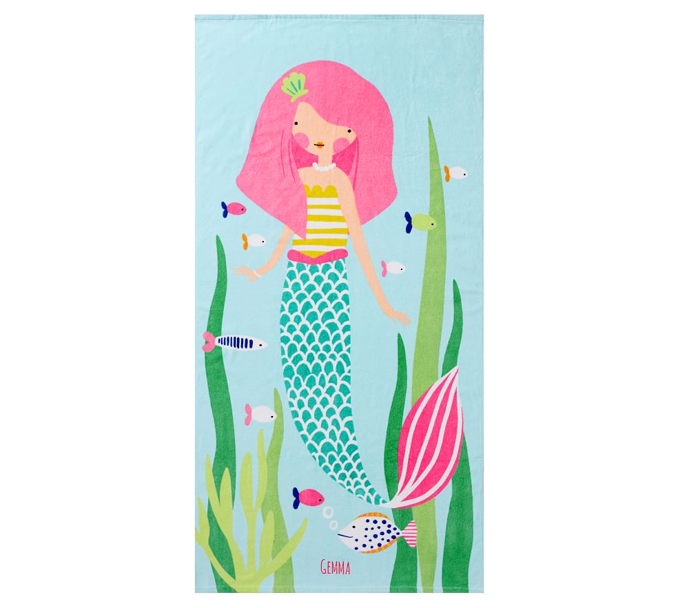 Mermaid Icon Kids Beach Towel